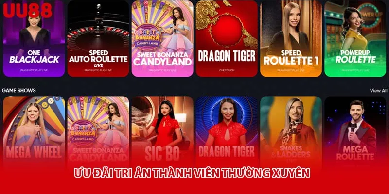 Ưu đãi tri ân thành viên thường xuyên